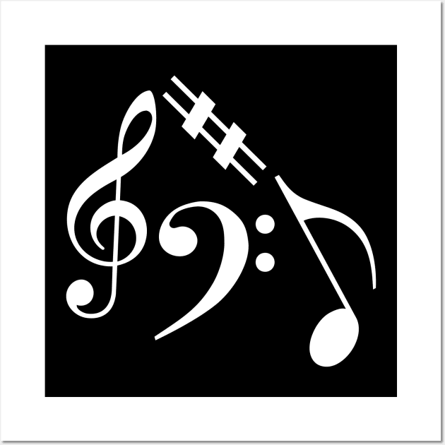 Invert music note Wall Art by hedehede